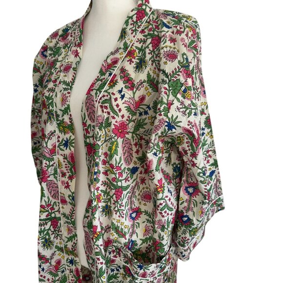 AMRANIS Botanical Print Caftan Robe One Size - Picture 2 of 9